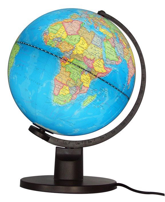 Globe Globe 25 Cm Bleu Lumineux Politique Cartotheque Com